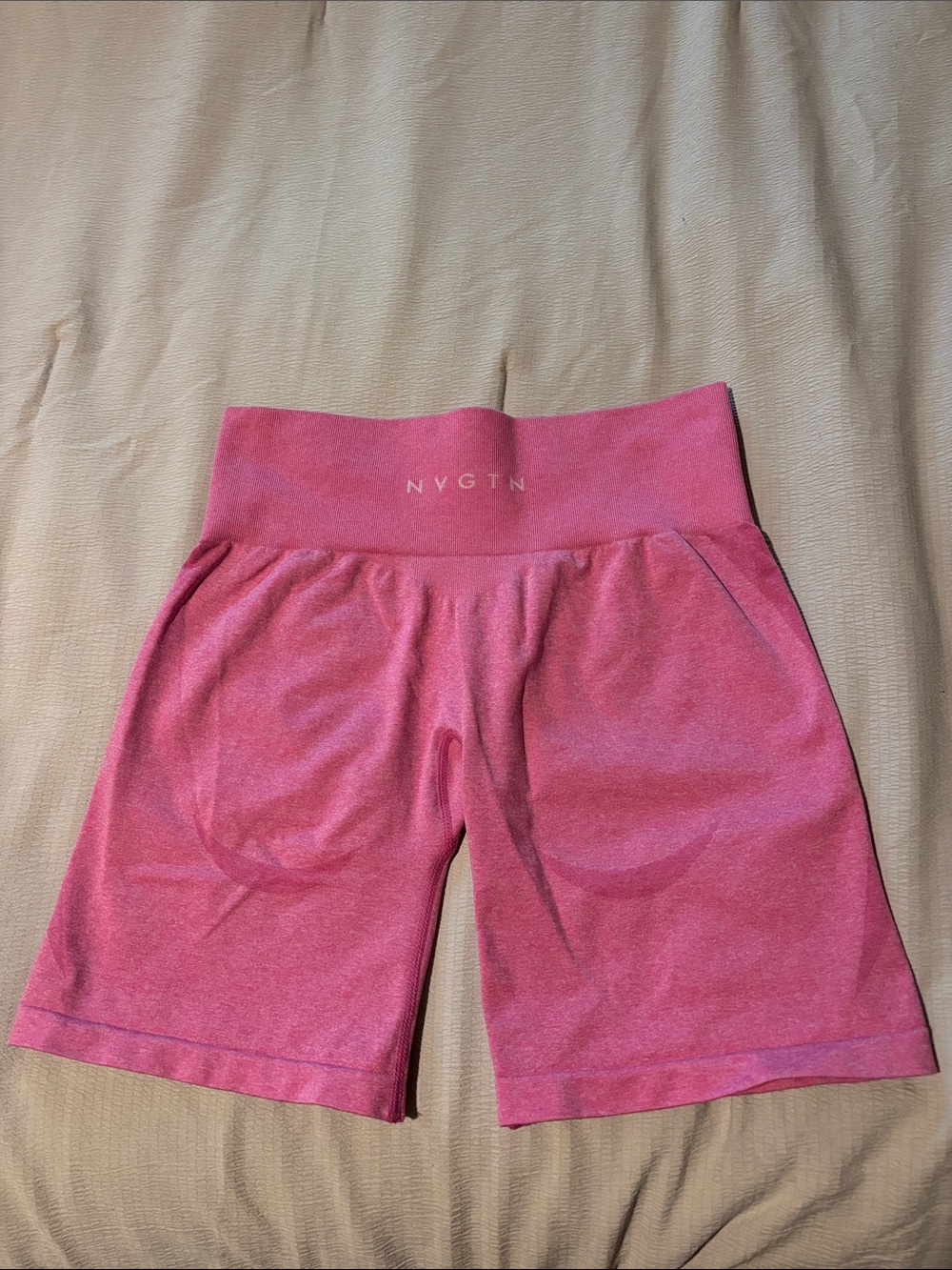 NVGTN Women's Pink High-Rise Contour Bike Shorts